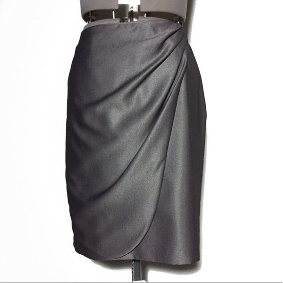 Worthington Dresses & Skirts - Worthington Gray Silver Faux Wrap Pencil Skirt 10